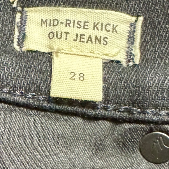 Madewell Mid Rise Kick Out Black Cropped Denim Jeans size 28 - Picture 11 of 12